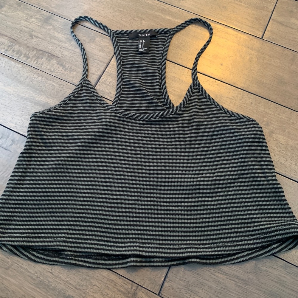 Striped racerback tank top